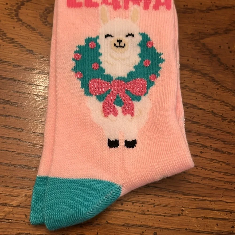 Llama holiday‎ socks, NWOT